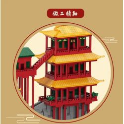 MOYU BLOCK MY92018 92018 non  ĐẠI ĐỒNG SƠN TÂY HANGKONG TEMPLE bộ đồ chơi xếp lắp ráp ghép mô hình Creator THE GREAT WALL Sáng Tạo 6183 khối