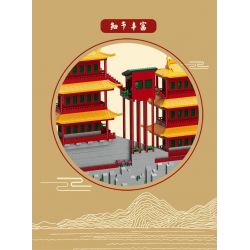 MOYU BLOCK MY92018 92018 non  ĐẠI ĐỒNG SƠN TÂY HANGKONG TEMPLE bộ đồ chơi xếp lắp ráp ghép mô hình Creator THE GREAT WALL Sáng Tạo 6183 khối