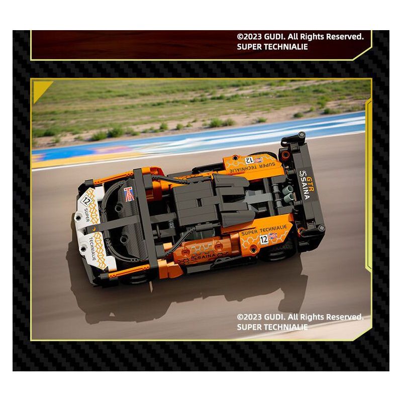 GUDI 70101 non  CÔNG NGHỆ SIÊU TÍCH LŨY ĐUA XE ĐIÊN CUỒNG GOD OF WAR SENNA GTR bộ đồ chơi xếp lắp ráp ghép mô hình  Kỹ Thuật Công Nghệ Cao Mô Hình Phương Tiện 332 khối