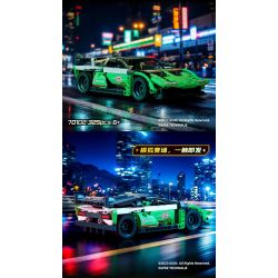 GUDI 70102 non  CÔNG NGHỆ SIÊU TÍCH LŨY ĐUA XE ĐIÊN CUỒNG GREEN SHADOW BULL EVO2 tỷ lệ 1:18 bộ đồ chơi xếp lắp ráp ghép mô hình  Kỹ Thuật Công Nghệ Cao Mô Hình Phương Tiện 325 khối