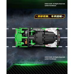 GUDI 70102 non  CÔNG NGHỆ SIÊU TÍCH LŨY ĐUA XE ĐIÊN CUỒNG GREEN SHADOW BULL EVO2 tỷ lệ 1:18 bộ đồ chơi xếp lắp ráp ghép mô hình  Kỹ Thuật Công Nghệ Cao Mô Hình Phương Tiện 325 khối