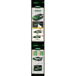 GUDI 70102 non  CÔNG NGHỆ SIÊU TÍCH LŨY ĐUA XE ĐIÊN CUỒNG GREEN SHADOW BULL EVO2 tỷ lệ 1:18 bộ đồ chơi xếp lắp ráp ghép mô hình  Kỹ Thuật Công Nghệ Cao Mô Hình Phương Tiện 325 khối