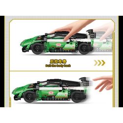 GUDI 70102 non  CÔNG NGHỆ SIÊU TÍCH LŨY ĐUA XE ĐIÊN CUỒNG GREEN SHADOW BULL EVO2 tỷ lệ 1:18 bộ đồ chơi xếp lắp ráp ghép mô hình  Kỹ Thuật Công Nghệ Cao Mô Hình Phương Tiện 325 khối