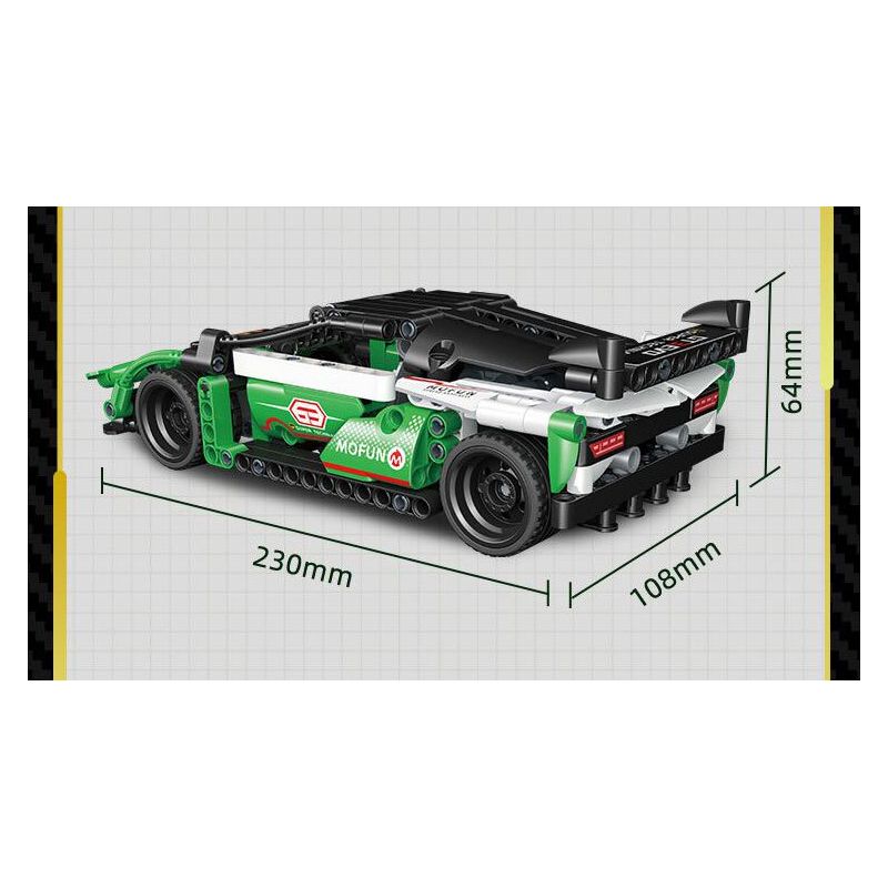 GUDI 70102 non  CÔNG NGHỆ SIÊU TÍCH LŨY ĐUA XE ĐIÊN CUỒNG GREEN SHADOW BULL EVO2 tỷ lệ 1:18 bộ đồ chơi xếp lắp ráp ghép mô hình  Kỹ Thuật Công Nghệ Cao Mô Hình Phương Tiện 325 khối