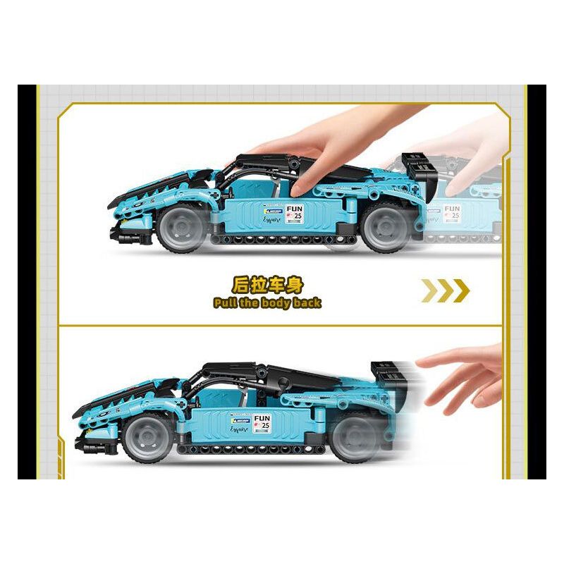 GUDI 70103 non  CÔNG NGHỆ SIÊU TÍCH LŨY ĐUA XE KÉO CON TRAI CỦA GIÓ GR tỷ lệ 1:18 bộ đồ chơi xếp lắp ráp ghép mô hình  Kỹ Thuật Công Nghệ Cao Mô Hình Phương Tiện 347 khối