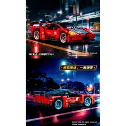 GUDI 70104 non  CÔNG NGHỆ SIÊU TÍCH LŨY ĐUA XE ĐIÊN CUỒNG BLAZING HORSE 488 tỷ lệ 1:18 bộ đồ chơi xếp lắp ráp ghép mô hình  Kỹ Thuật Công Nghệ Cao Mô Hình Phương Tiện 338 khối