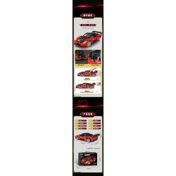 GUDI 70104 non  CÔNG NGHỆ SIÊU TÍCH LŨY ĐUA XE ĐIÊN CUỒNG BLAZING HORSE 488 tỷ lệ 1:18 bộ đồ chơi xếp lắp ráp ghép mô hình  Kỹ Thuật Công Nghệ Cao Mô Hình Phương Tiện 338 khối