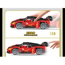 GUDI 70104 non  CÔNG NGHỆ SIÊU TÍCH LŨY ĐUA XE ĐIÊN CUỒNG BLAZING HORSE 488 tỷ lệ 1:18 bộ đồ chơi xếp lắp ráp ghép mô hình  Kỹ Thuật Công Nghệ Cao Mô Hình Phương Tiện 338 khối