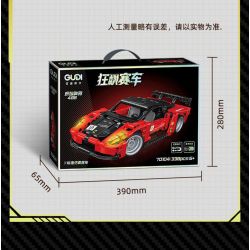 GUDI 70104 non  CÔNG NGHỆ SIÊU TÍCH LŨY ĐUA XE ĐIÊN CUỒNG BLAZING HORSE 488 tỷ lệ 1:18 bộ đồ chơi xếp lắp ráp ghép mô hình  Kỹ Thuật Công Nghệ Cao Mô Hình Phương Tiện 338 khối