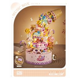 LOZ 1953 non  HỘP NHẠC CHẤT LỎNG TÌNH YÊU bộ đồ chơi xếp lắp ráp ghép mô hình 909 khối