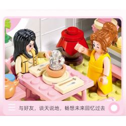 SLUBAN M38-B1078 B1078 1078 M38B1078 38-B1078 non  CÔ GÁI ĐẦY MÀU SẮC TRONG MƠ HỒNG QUÁN TRÀ bộ đồ chơi xếp lắp ráp ghép mô hình Girl Con Gái 981 khối