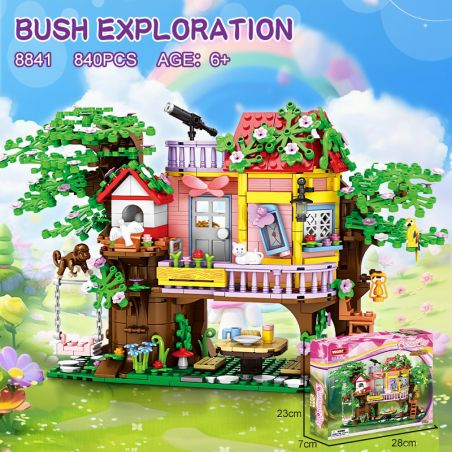 WOMA 8841 non  NHÀ TRÊN CÂY SÁNG TẠO bộ đồ chơi xếp lắp ráp ghép mô hình 840 khối