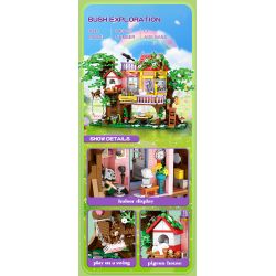 WOMA 8841 non  NHÀ TRÊN CÂY SÁNG TẠO bộ đồ chơi xếp lắp ráp ghép mô hình 840 khối