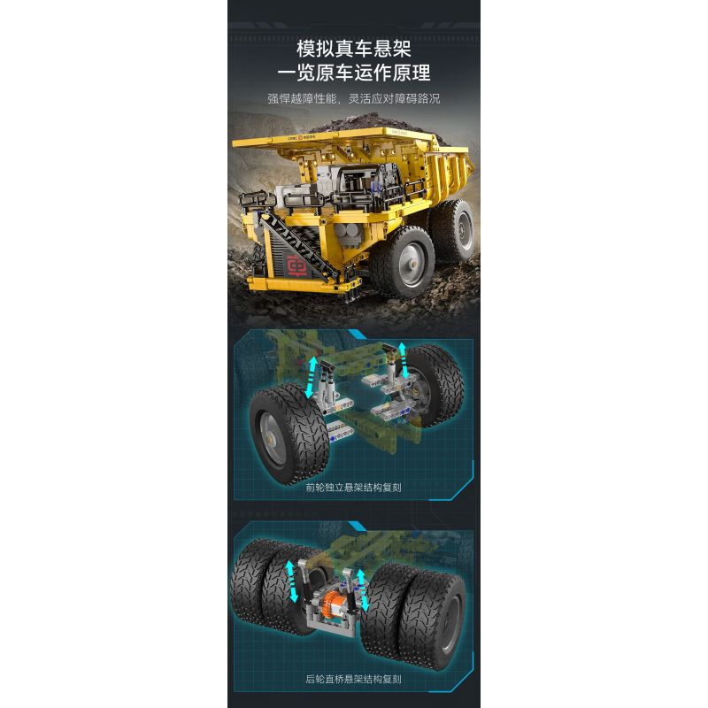 CADA DOUBLEE C65011 65011 non  XE TẢI TỰ ĐỔ KHAI THÁC CR240E CRRC bộ đồ chơi xếp lắp ráp ghép mô hình  Kỹ Thuật Công Nghệ Cao Mô Hình Phương Tiện 1931 khối