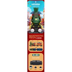 FORANGE FC1703 1703 non  DU LỊCH QUỸ ĐẠO TÀU THAM QUAN bộ đồ chơi xếp lắp ráp ghép mô hình City ORBITAL ADVENTURE SIGHTSEEING TRAIN Thành Phố 732 khối