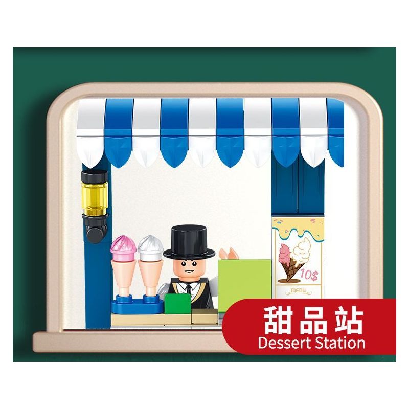 FORANGE FC1703 1703 non  DU LỊCH QUỸ ĐẠO TÀU THAM QUAN bộ đồ chơi xếp lắp ráp ghép mô hình City ORBITAL ADVENTURE SIGHTSEEING TRAIN Thành Phố 732 khối