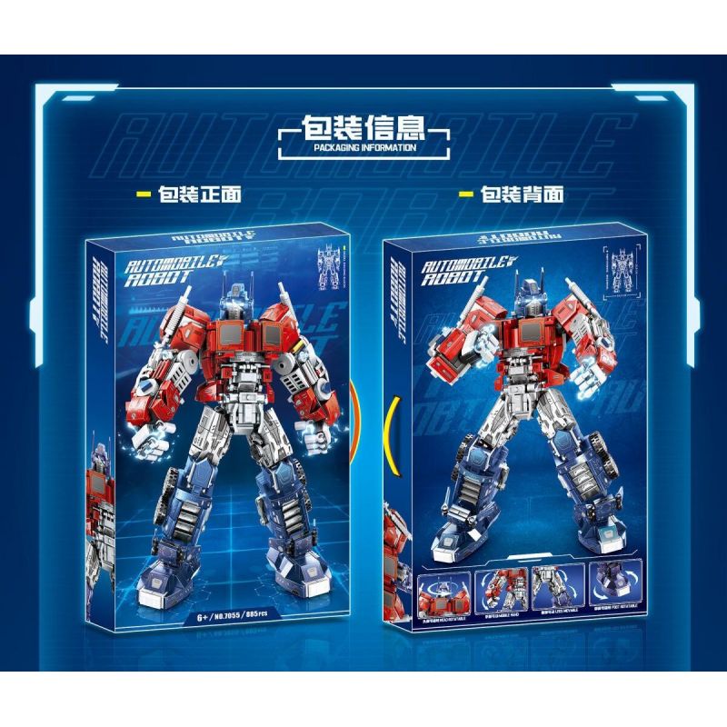 7055 non  BẦU TRỜI MÁY BIẾN ÁP bộ đồ chơi xếp lắp ráp ghép mô hình Movie & Game AUTOMOBILE ROBOT Phim Và Trò Chơi 885 khối