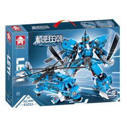 LE YI 81052 non  MÁY BIẾN HÌNH ĐIÊN CUỒNG BAY CHIẾN ĐẤU TRỰC THĂNG Z-18 bộ đồ chơi xếp lắp ráp ghép mô hình Military Army Quân Sự Bộ Đội 665 khối