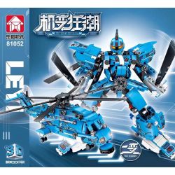 LE YI 81052 non  MÁY BIẾN HÌNH ĐIÊN CUỒNG BAY CHIẾN ĐẤU TRỰC THĂNG Z-18 bộ đồ chơi xếp lắp ráp ghép mô hình Military Army Quân Sự Bộ Đội 665 khối