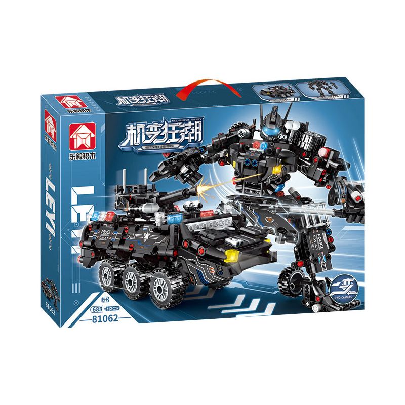 LE YI 81062 non  MACHINE FRENZY CHIẾN BINH CÔNG LÝ SWAT XE BỌC THÉP bộ đồ chơi xếp lắp ráp ghép mô hình Military Army Quân Sự Bộ Đội 688 khối