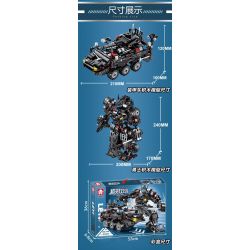LE YI 81062 non  MACHINE FRENZY CHIẾN BINH CÔNG LÝ SWAT XE BỌC THÉP bộ đồ chơi xếp lắp ráp ghép mô hình Military Army Quân Sự Bộ Đội 688 khối