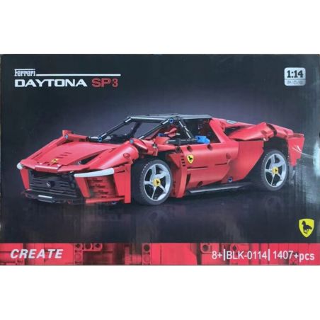 BRUCCO BLK-0114 0114 BLK0114 non  FERRARI DAYTONA SP3 tỷ lệ 1:14 bộ đồ chơi xếp lắp ráp ghép mô hình  Kỹ Thuật Công Nghệ Cao Mô Hình Phương Tiện 1407 khối