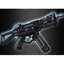 LE YI 88086 non  SÚNG TIỂU LIÊN MP5 bộ đồ chơi xếp lắp ráp ghép mô hình Military Army Quân Sự Bộ Đội 353 khối