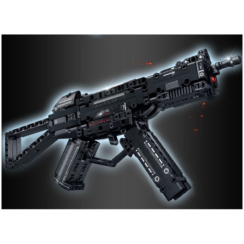 LE YI 88086 non  SÚNG TIỂU LIÊN MP5 bộ đồ chơi xếp lắp ráp ghép mô hình Military Army Quân Sự Bộ Đội 353 khối