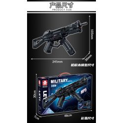 LE YI 88086 non  SÚNG TIỂU LIÊN MP5 bộ đồ chơi xếp lắp ráp ghép mô hình Military Army Quân Sự Bộ Đội 353 khối