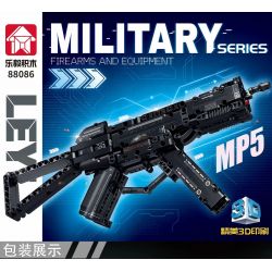 LE YI 88086 non  SÚNG TIỂU LIÊN MP5 bộ đồ chơi xếp lắp ráp ghép mô hình Military Army Quân Sự Bộ Đội 353 khối