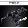 LE YI 88087 non  SÚNG TIỂU LIÊN UZI bộ đồ chơi xếp lắp ráp ghép mô hình Military Army Quân Sự Bộ Đội 402 khối