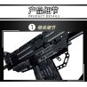 LE YI 88087 non  SÚNG TIỂU LIÊN UZI bộ đồ chơi xếp lắp ráp ghép mô hình Military Army Quân Sự Bộ Đội 402 khối