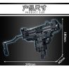LE YI 88087 non  SÚNG TIỂU LIÊN UZI bộ đồ chơi xếp lắp ráp ghép mô hình Military Army Quân Sự Bộ Đội 402 khối