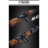 LE YI 81060 non  SÚNG TRƯỜNG TỰ ĐỘNG AK-47 bộ đồ chơi xếp lắp ráp ghép mô hình Military Army Quân Sự Bộ Đội 516 khối