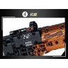 LE YI 81060 non  SÚNG TRƯỜNG TỰ ĐỘNG AK-47 bộ đồ chơi xếp lắp ráp ghép mô hình Military Army Quân Sự Bộ Đội 516 khối
