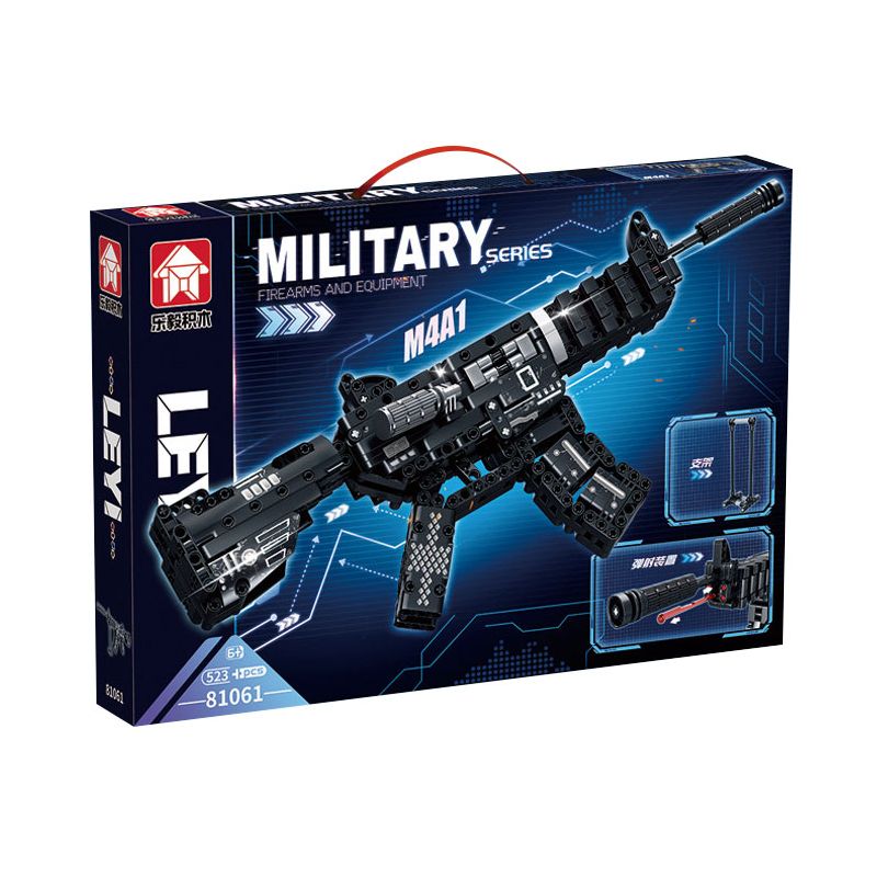 LE YI 81061 non Lego SÚNG CARBINE M4A1 bộ đồ chơi xếp lắp ráp ghép mô hình Military Army Quân Sự Bộ Đội 523 khối