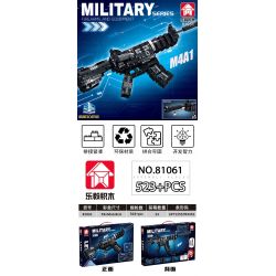 LE YI 81061 non  SÚNG CARBINE M4A1 bộ đồ chơi xếp lắp ráp ghép mô hình Military Army Quân Sự Bộ Đội 523 khối