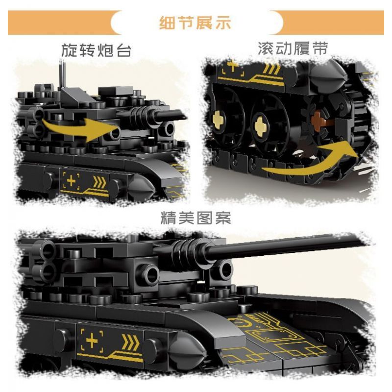 Kazi KY84156 84156 non  TRANG BỊ HIỆN ĐẠI XE TĂNG KHỔNG LỒ TIA CHỚP VÀNG ĐEN 4 TỔ HỢP HẠNG NẶNG TRẠM CHÍNH T90 LECLERC CHIẾN ĐẤU CHỦ LỰC M1A2 CHALLENGER bộ đồ chơi xếp lắp ráp ghép mô hình Military Army INFORMATION WAEFARE Quân Sự Bộ Đội 1134 khối