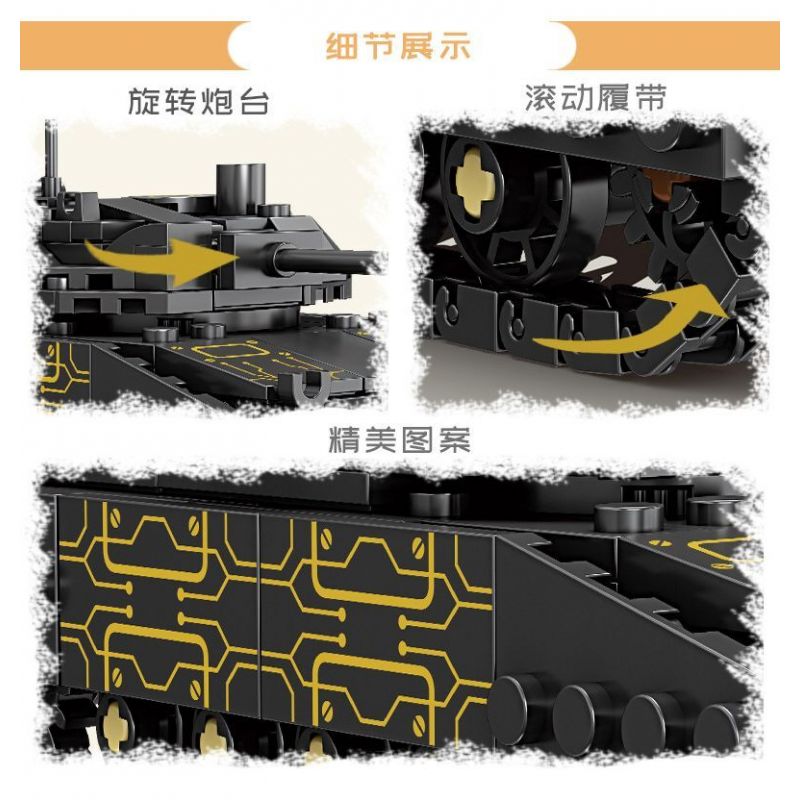 Kazi KY84156 84156 non  TRANG BỊ HIỆN ĐẠI XE TĂNG KHỔNG LỒ TIA CHỚP VÀNG ĐEN 4 TỔ HỢP HẠNG NẶNG TRẠM CHÍNH T90 LECLERC CHIẾN ĐẤU CHỦ LỰC M1A2 CHALLENGER bộ đồ chơi xếp lắp ráp ghép mô hình Military Army INFORMATION WAEFARE Quân Sự Bộ Đội 1134 khối