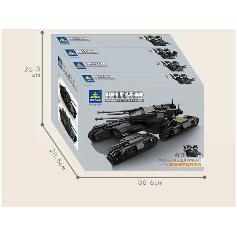 Kazi KY84156 84156 non  TRANG BỊ HIỆN ĐẠI XE TĂNG KHỔNG LỒ TIA CHỚP VÀNG ĐEN 4 TỔ HỢP HẠNG NẶNG TRẠM CHÍNH T90 LECLERC CHIẾN ĐẤU CHỦ LỰC M1A2 CHALLENGER bộ đồ chơi xếp lắp ráp ghép mô hình Military Army INFORMATION WAEFARE Quân Sự Bộ Đội 1134 khối
