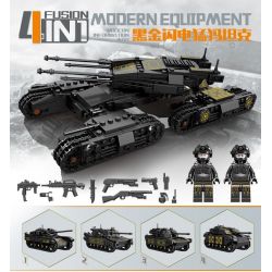 Kazi KY84156 84156 non  TRANG BỊ HIỆN ĐẠI XE TĂNG KHỔNG LỒ TIA CHỚP VÀNG ĐEN 4 TỔ HỢP HẠNG NẶNG TRẠM CHÍNH T90 LECLERC CHIẾN ĐẤU CHỦ LỰC M1A2 CHALLENGER bộ đồ chơi xếp lắp ráp ghép mô hình Military Army INFORMATION WAEFARE Quân Sự Bộ Đội 1134 khối