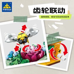 Kazi KY81114 81114 non  CÔN TRÙNG VÀ HOA CÓ 4 LOẠI BỌ RÙA LAN TRẮNG BƯỚM AGAVE ONG VIOLET CÁNH CỨNG CÂY THƠM bộ đồ chơi xếp lắp ráp ghép mô hình Creator INSECT AND FLOWERS Sáng Tạo 1134 khối