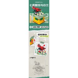 Kazi KY81114 81114 non  CÔN TRÙNG VÀ HOA CÓ 4 LOẠI BỌ RÙA LAN TRẮNG BƯỚM AGAVE ONG VIOLET CÁNH CỨNG CÂY THƠM bộ đồ chơi xếp lắp ráp ghép mô hình Creator INSECT AND FLOWERS Sáng Tạo 1134 khối