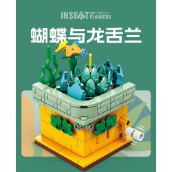 Kazi KY81114 81114 non  CÔN TRÙNG VÀ HOA CÓ 4 LOẠI BỌ RÙA LAN TRẮNG BƯỚM AGAVE ONG VIOLET CÁNH CỨNG CÂY THƠM bộ đồ chơi xếp lắp ráp ghép mô hình Creator INSECT AND FLOWERS Sáng Tạo 1134 khối