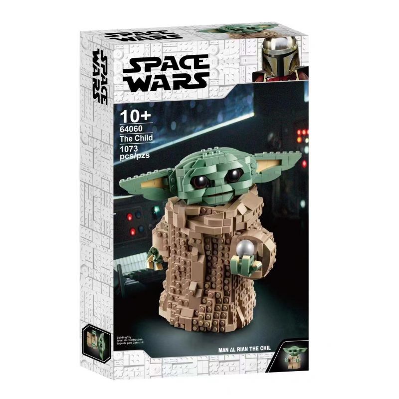 NOT Lego THE CHILD 75318 19010 64060 xếp lắp ráp ghép mô hình TƯỢNG THẦN ĐỨA TRẺ Star Wars Chiến Tranh Giữa Các Vì Sao 1073 khối