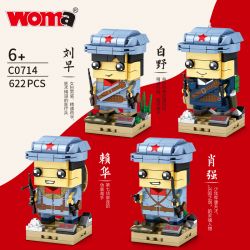 WOMA C0714 0714 non  NHỮNG NGƯỜI TIÊN PHONG TRƯỜNG CHINH VÀ THANH KIẾM TRẺ HÓA ĐẤT NƯỚC XIAO QIANG LAI HUA LIU ZAO BAI YE bộ đồ chơi xếp lắp ráp ghép mô hình Military Army Quân Sự Bộ Đội 662 khối