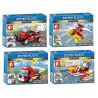 SEMBO WEKKI VIGGI 603041 603042 603043 603044 non  TUYẾN CHỮA CHÁY 4 MẪU 3IN1 bộ đồ chơi xếp lắp ráp ghép mô hình City FIRE FRONTLINE Thành Phố 314 khối