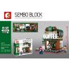 SEMBO WEKKI VIGGI 601019 non  CỬA HÀNG CÀ PHÊ STARBUCKS bộ đồ chơi xếp lắp ráp ghép mô hình Mini Modular COFFEE Đường Phố Thu Nhỏ 283 khối