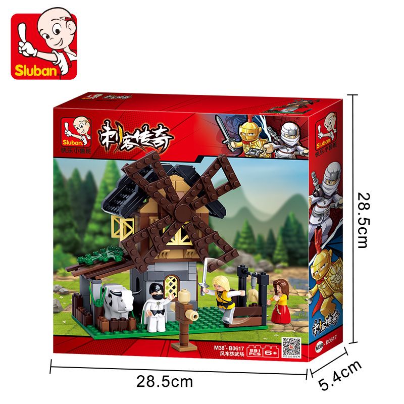 SLUBAN M38-B0617 B0617 0617 M38B0617 38-B0617 non  SÂN TẬP CỐI XAY GIÓ bộ đồ chơi xếp lắp ráp ghép mô hình Legend Warriors Chiến Binh Huyền Thoại 291 khối