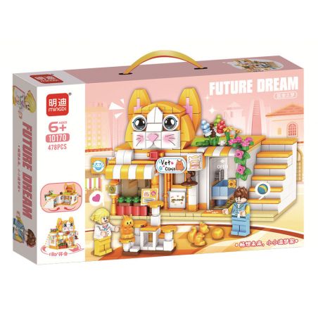 MINGDI LEIBAO 10170 non  DREAM MAKER GIẤC MƠ CỦA THÚ CƯNG Y TẾ bộ đồ chơi xếp lắp ráp ghép mô hình City FUTURE DREAM Thành Phố 478 khối